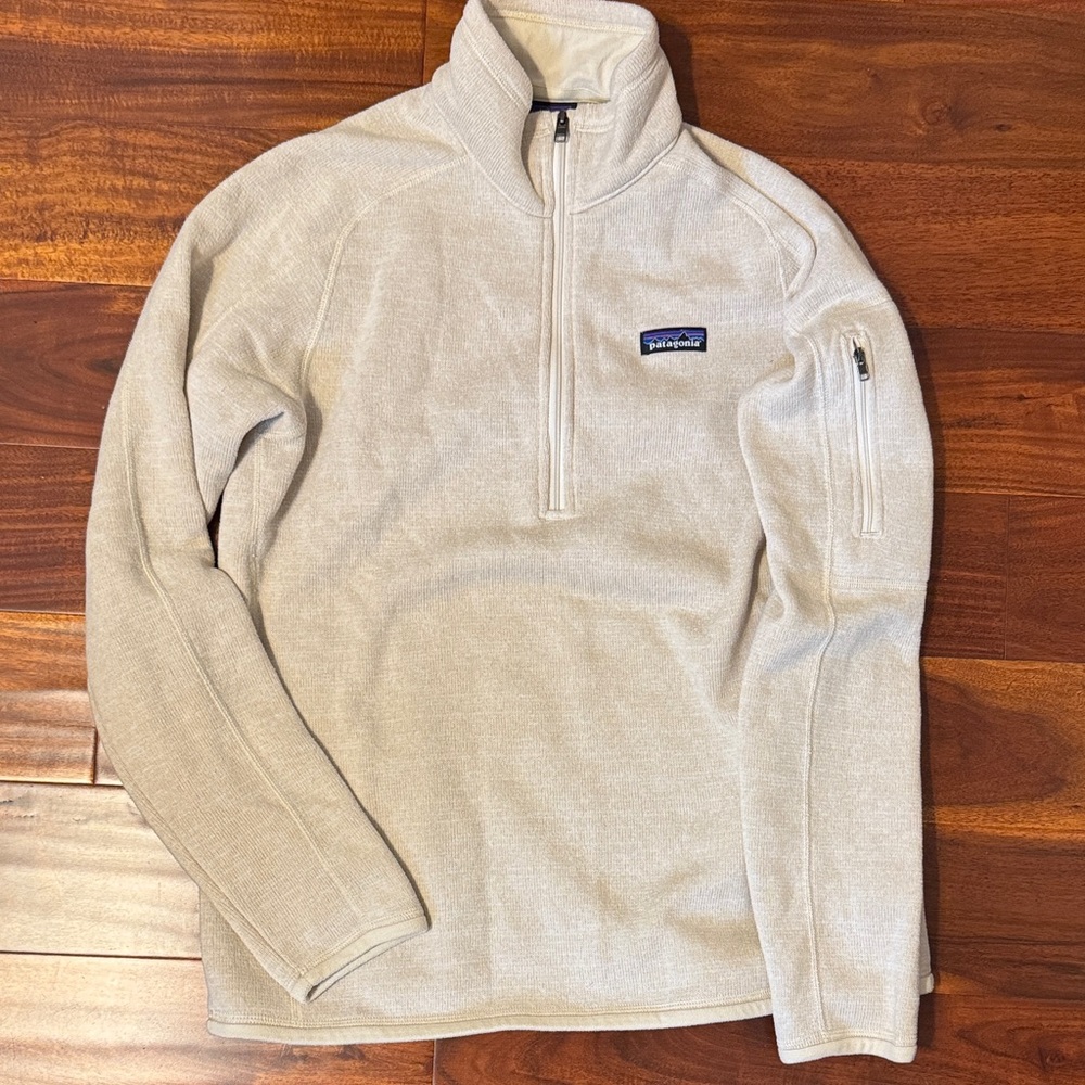 Patagonia Cream Half-Zip Pullover Sweater